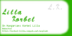 lilla korbel business card
